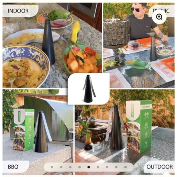 Fly Away Pest Repellent Fan Keep Pests Away From Outdoor/Indoor Tables Picnics - Picture 6 of 12